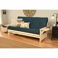 Templeton Phoenix Antique White Futon Frame with Suede Navy Mattress - Full Size TE2597764